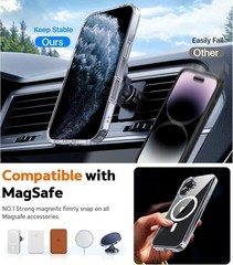 Anti-Yellowing Magnetic for iPhone 17 Case with 1 Screen Protector Clear