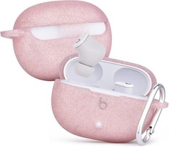 Soft Protective Silicone Case with Keychain for Beats Studio Buds 2021 – Glitter