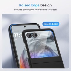 Slim Hard Phone Case for Motorola Razr 2024/2025 with Built-in Screen Protector