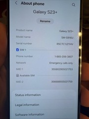 Samsung Galaxy S23+ 256GB SM-S916U (T-Mobile) Gray green parts Only