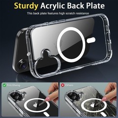 Anti-Yellowing Magnetic for iPhone 17 Case with 1 Screen Protector Clear