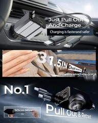 4 in 1 Fast USB-C Car Charger for iPhone 16 15 14 13 12, Samsung