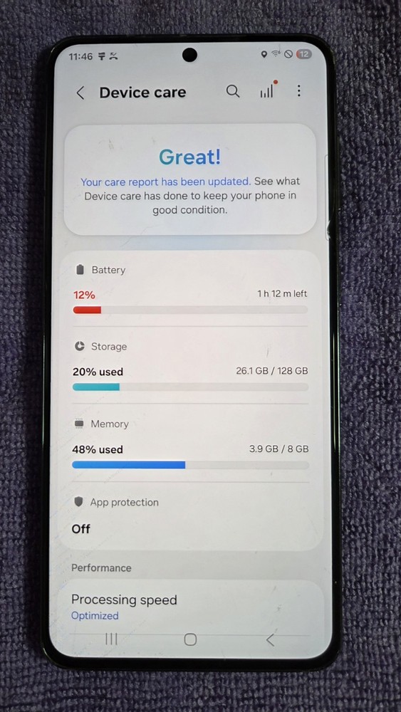 FAIR CONDITION Samsung Galaxy S21 SM-G991U1 128GB Grey Unlocked Clean IMEI