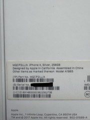 Apple iPhone X Silver 256GB Smartphone A1865 MQCP2LL/A 5.8″ Display