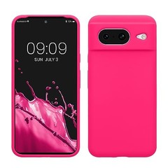 Case Compatible with Google Pixel 8 – TPU Silicone Cover Soft Finish – Neon Pink