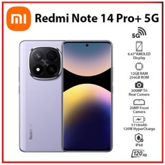 (New) Redmi Note 14 Pro+ Plus 5G 12GB+256GB PURPLE Dual SIM Android Cell Phone