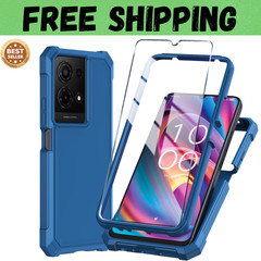 For TCL K32/K33 5G 2025 Phone Case with Tempered Glass Screen Protector,Slim Sof