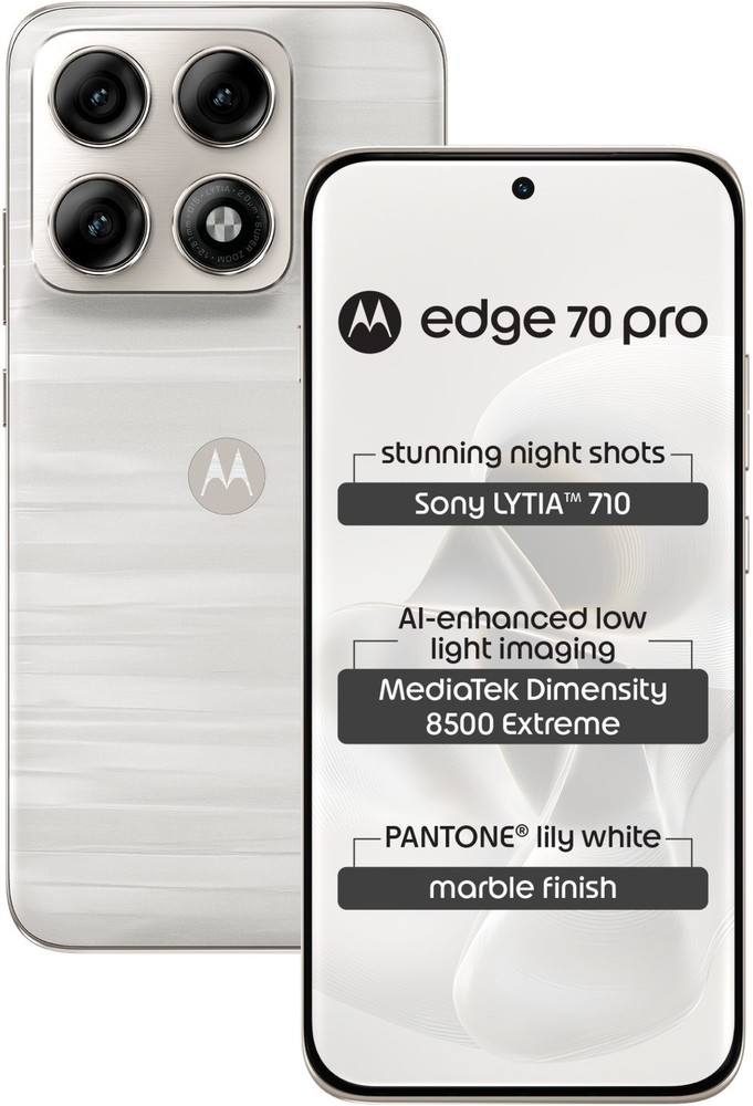 Motorola Edge 70 Pro 5G 8GB RAM 256GB Lily White NFC Dual Sim Unlocked