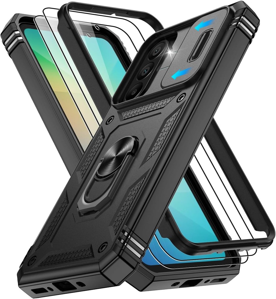 Samsung Galaxy A26 5G Phone Case with 2*Screen Protector, Magnetic Stand & Cover