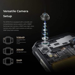 5G Oukitel WP30 Pro Rugged Phone 12GB+512GB 108MP Camera 11000mAh 120W Charge A