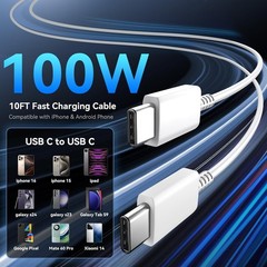 10FT Cable with 40W USB-C Fast Charger Adapter for iPhone 17 Pro Max/17 Pro