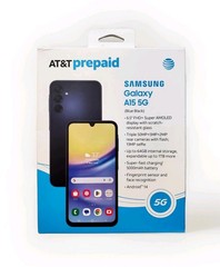 @ AT&T Samsung Galaxy A15 5G, 64GB, Blue Black Prepaid Smart Phone 🆕