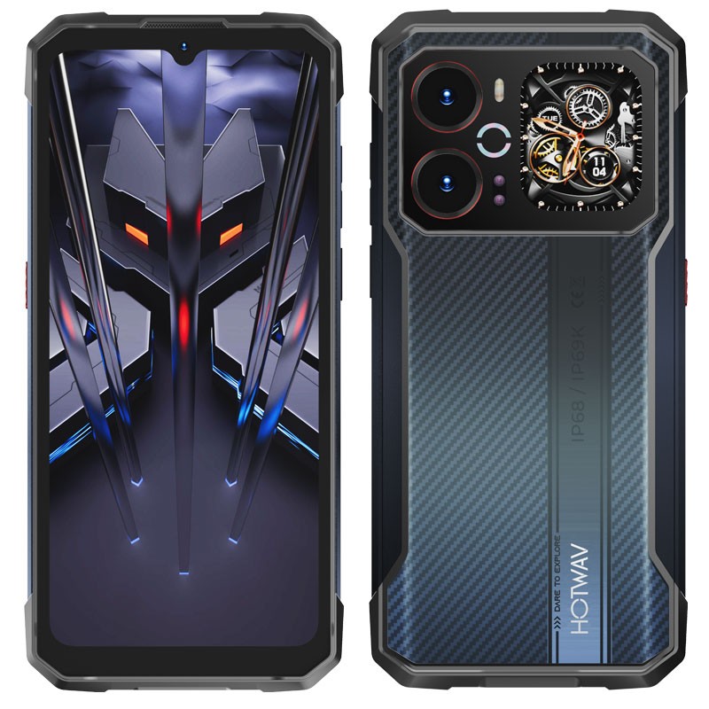 HOTWAV Cyber 18 4G LTE Android 16 AI Rugged Phone Outdoor NFC Mobile Dual Screen