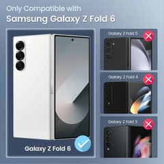 for Samsung Galaxy Z Fold 6 Case With Built in Screen Protector Support Wireless