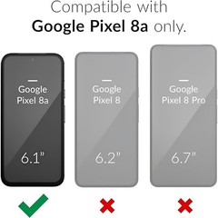 for Pixel 8A Case, Heavy Duty Full-Body Shockproof Case for Google Pixel 8A 6.1“