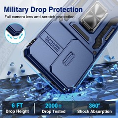 For Samsung Galaxy S26 Ultra Case with Slide Camera Protector & Belt Clip Cover
