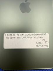 Apple iPhone 11 Pro Max 64GB Sprint FMI-OFF Cracked | No IMEI | For Parts READ!!