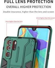 Phone Case for Huawei P30 Pro with Tempered Glass Screen Protector and Slim Stan