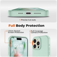 Designed for iPhone 15 Pro Max Case, Premium Liquid Silicone Slim Shockproof Cas