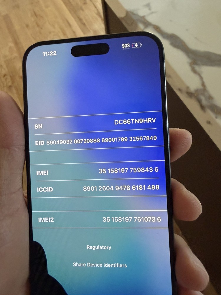 iPhone 15 Pro Max (A2849) 256GB Black Titanium–SEE DETAILS