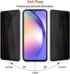 2PCS Privacy Screen Protector & Tempered Glass for Samsung Galaxy A54 6.4 Inch A