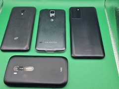 Mix Lot of 4 Samsung S5 Galaxy A035 TCL Carl 4G Untested For PARTS ONLY Broken