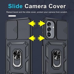 For Samsung Galaxy A26 5G Black Case With Heavy Duty Shockproof Protective Cover