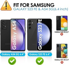 2PCS Privacy Screen Protector & Tempered Glass for Samsung Galaxy A54 6.4 Inch A