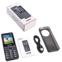 4G LTE Mobile Dual SIM Big Button Phone SOS Keyboard Torch Global UNIWA V2000