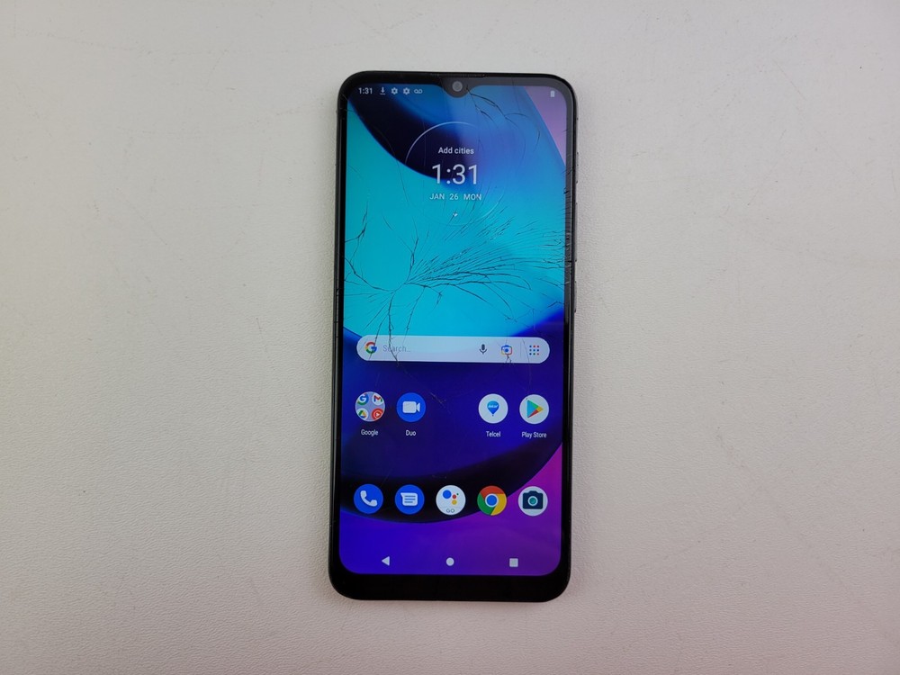 Motorola moto e20 (XT2155-1) 32GB – Gray (Telcel) Smartphone – CRACKED – H5406