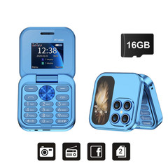 Mini Foldable Mobile Phone 2G Cellular 1.77″ Display Speed Dial FM Radio Flashli