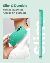 Cute Glitter Sparkly Case for Samsung Galaxy S26, Light Green Slim Fit TPU Cover