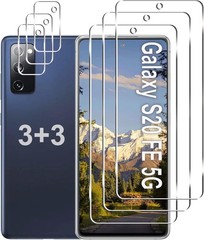 [3+3 Pack]HD Screen & Camera Lens Protectors for Samsung Galaxy S20 FE 5G, 9H
