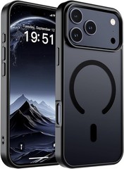 Translucent Matte Black Case for iPhone 17 Pro Max – Military Grade Drop Protect