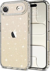 iPhone Air Case Glitter, Clear Glitter Sparkly Shiny Bling Sparkle Cute Cover