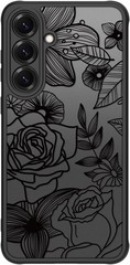 Girly Flower Phone Case for Samsung Galaxy S25 FE, Cute Aesthetic Floral Rose Pr