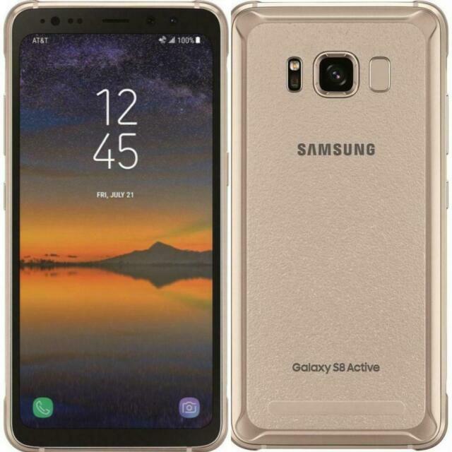 Samsung Galaxy S8 Active SM-G892A 64GB AT&T Unlocked Smartphone VERY GOOD GOLD