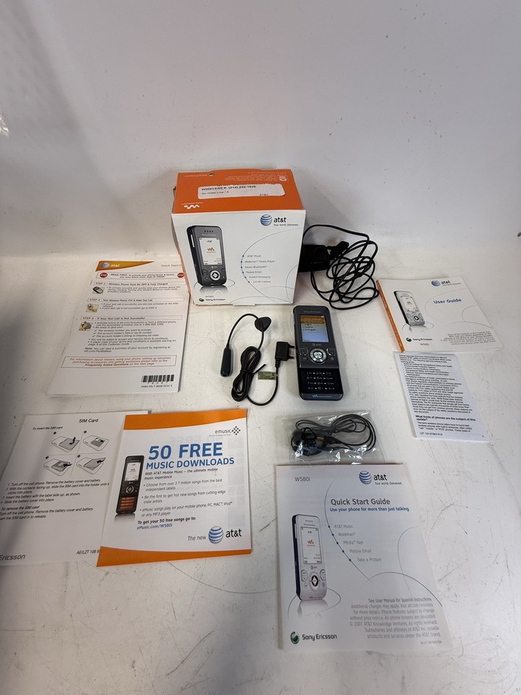 Sony Ericsson W580 W580i 2G Bluetooth Mobile Cell Phone 2MP With Box Works