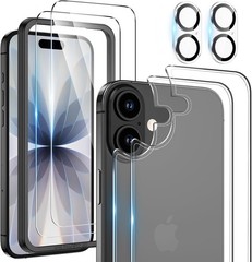 iPhone 17 Screen Protectors 2PCS with Camera Protector 6.3 Inch 9H Hardness