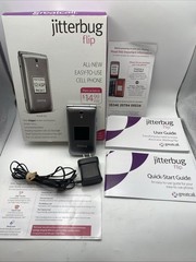 GreatCall Jitterbug Alcatel OneTouch Easy-to-Use Cell Phone Silver Preowned