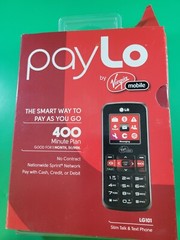 LG101 Virgin Mobile Slim Talk & Text Cell Phone New LG101 PAYLO