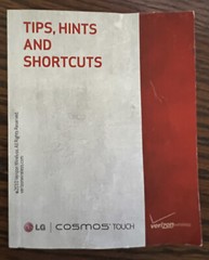 Verizon LG VN270 COSMOS TOUCH 3G Slide Phone & Instr Book – Parts or Collectible