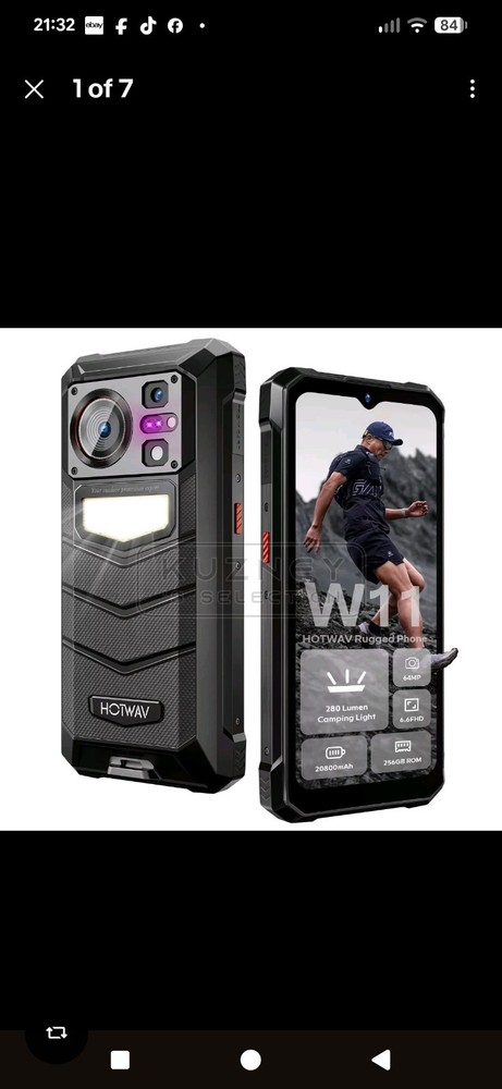 HOTWAV W11 Rugged Smartphone 20800mAh 12GB+256GB Unlocked – Perfect for Delivery