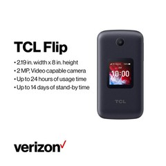 ALCATEL TCL FLIP Pro 4056 8GB Verizon GSM 🔓 Unlocked 4G LTE (Slate Gray)