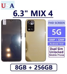 MIX 4 – 6.3″ SmartPhone 8GB+256GB Android 10.0 Dual Sim Unlocked Mobile Gold