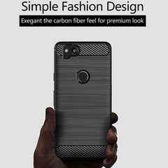 Google Pixel 2 XL Slim Case, Thin Soft Flexible TPU Rubber Gel Skin Cover, Black