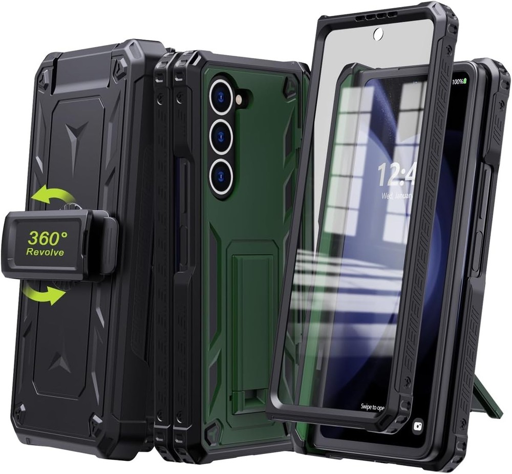 for Samsung Galaxy Z Fold 5 Case,w/ Belt Clip Holster/Military Grade Drop Proof