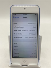 Apple iPod Touch 7th Gen A2178 32GB Media Player Wi-Fi Blue iOS 15 (S5:15)