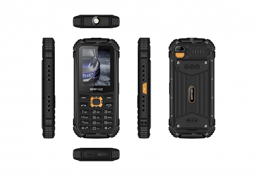 Rugged Mobile Phone IP68 Waterproof | Dedicated SOS Key | High Capacity 2500mAh