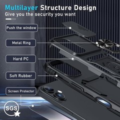 Screen Protector & Camera Lens Protector for iPhone 14 Pro Max, Heavy Duty Case